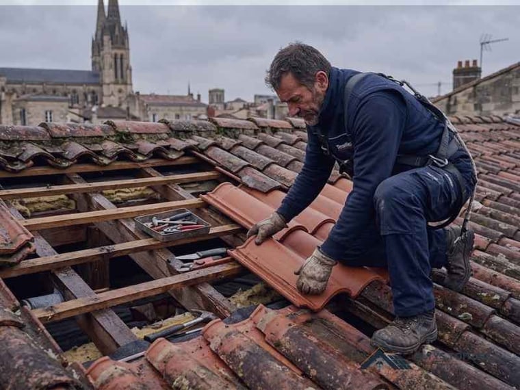 Diagnostic d’infiltration de toiture — chantier Altys Toiture Coutras à Coutras